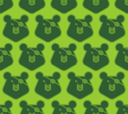 Bear army Pattern seamless. grizzly military textureのイラスト素材