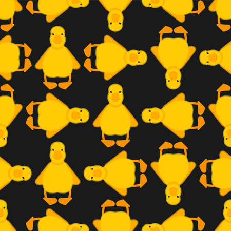 Duckling Pattern seamless. little duck Background. baby fabric ornamentのイラスト素材