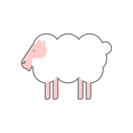 Sheep icon. Lamb sign. symbol Vector illustrationのイラスト素材