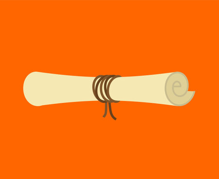 Scroll old isolated. paper roll. vector illustrationのイラスト素材