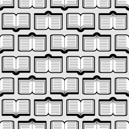 Open book pattern seamless. book background. vector textureのイラスト素材