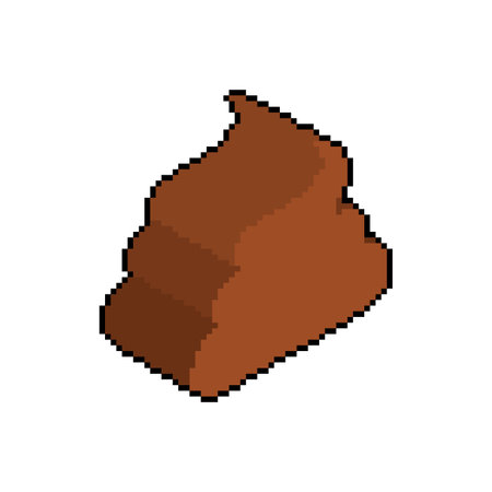 Shit pixel art. Poop 8bit. pixelated Vector illustrationのイラスト素材