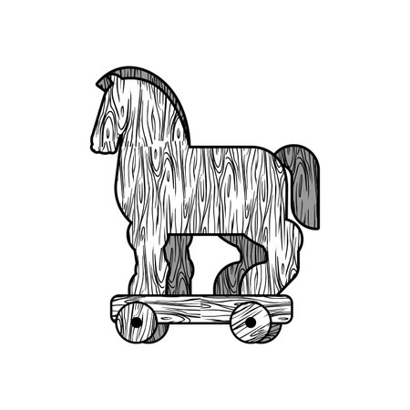 Trojan horse isolated. vector illustrationのイラスト素材