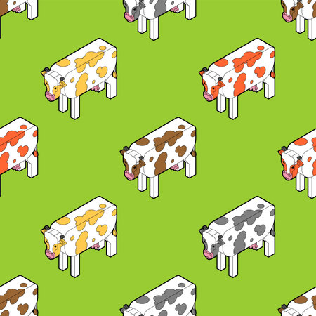 Cow pattern seamless. cows background. baby fabric textureのイラスト素材