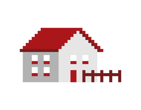 farm pixel art. icon Ranch 8 bit. pixelated Vector illustrationのイラスト素材