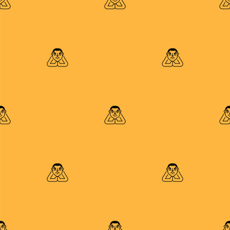 Man is praying pattern seamless. Sorrow and suffering backgroundのイラスト素材