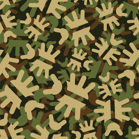 Beetle Army pattern seamless. Bug military background. Protective fabric textureのイラスト素材