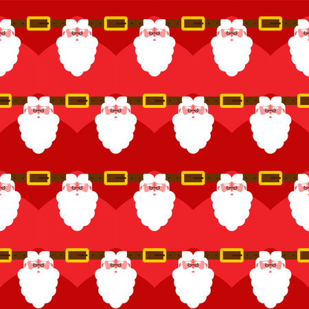 Santa pattern seamless. Background Christmas. Santa Claus New Year textureのイラスト素材