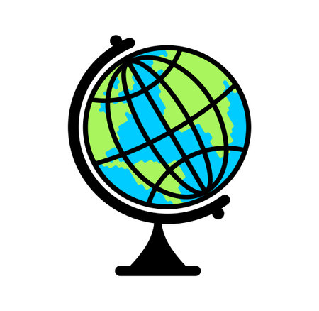 Globe model of globe isolated. Layout of planet earth.のイラスト素材