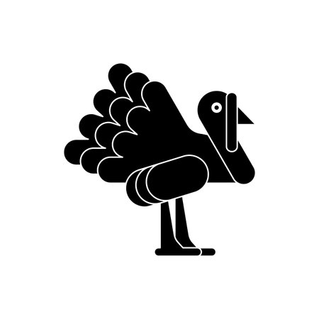 Turkey bird isolated cartoon. Turkey signのイラスト素材