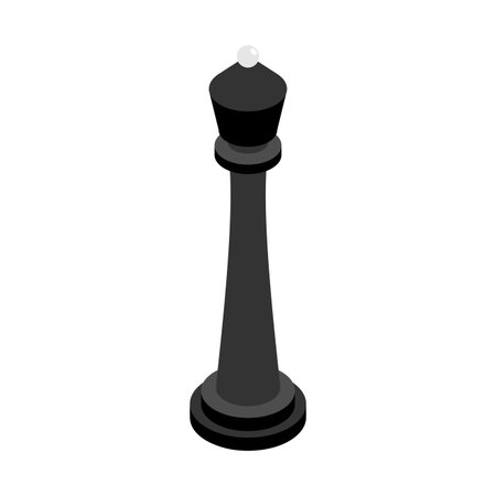 Queen Chess piece isolated. Piece for playing chessのイラスト素材