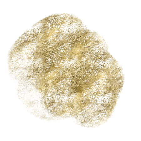 Gold graphic spots, splashes, digital graphics, handmade digital illustration highlighted on a white background. For holiday greeting cards and invitations, packaging, printing on textiles, wallpaperの写真素材
