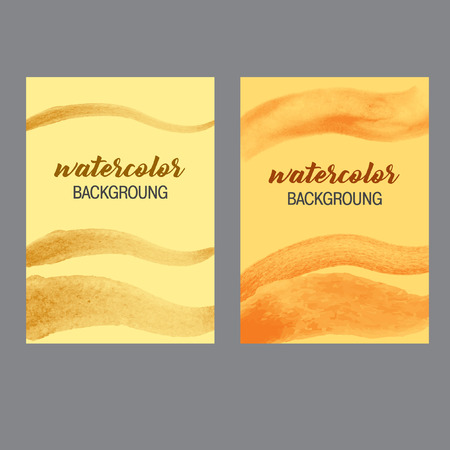 Corporate identity watercolor background, yellow colorsのイラスト素材