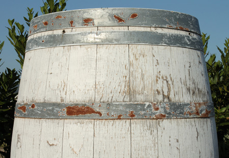 Old wine barrelの写真素材