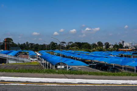Car parking at Afonso Pena Airport, Curitiba, Parana, Brazil