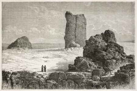 Tower of Babel old illustration. Created by De Bar after Lejean, published on Le Tour du Monde, Paris, 1867のeditorial素材