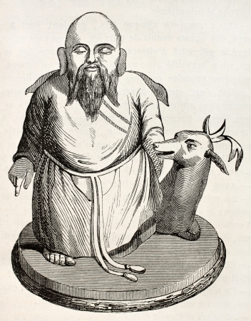 Kamchatka traditional tutelary god of the Good. By unidentified author, published on Magasin Pittoresque, Paris, 1845のeditorial素材