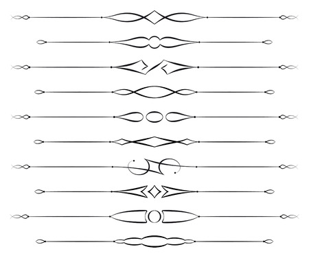 Set of ten vector page decorationsのイラスト素材