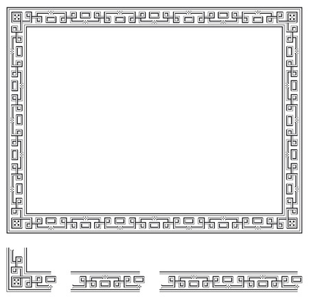 Frame and modular elements to create others at any sizeのイラスト素材