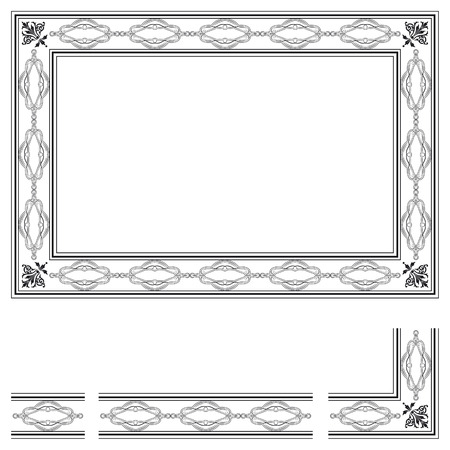 Frame and modular elements to create others at any sizeのイラスト素材