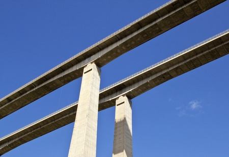Viaduct along a highway in Sicily