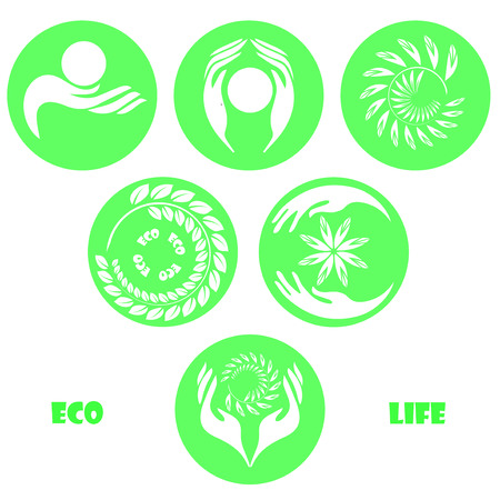 illustration of eco iconsのイラスト素材