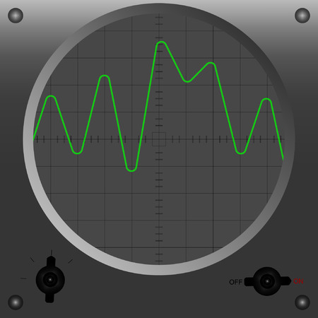 Vector illustration of oscilloscope mode 2.のイラスト素材
