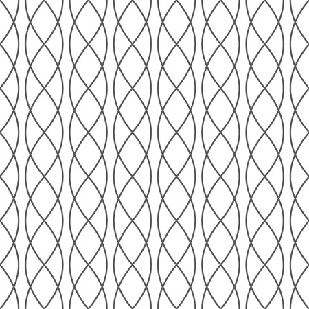 Vector illustration of seamless pattern background with gray helix waves.のイラスト素材