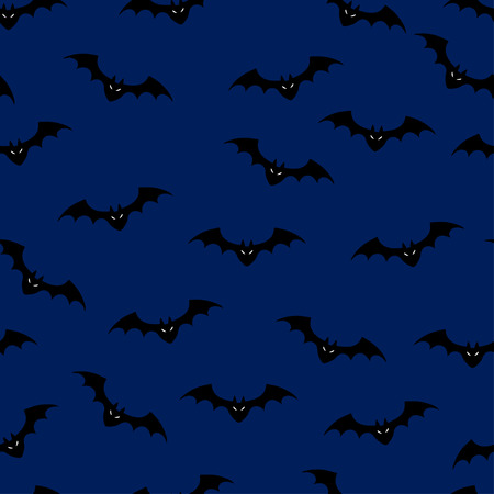 Vector illustration of bats night seamless pattern background.のイラスト素材
