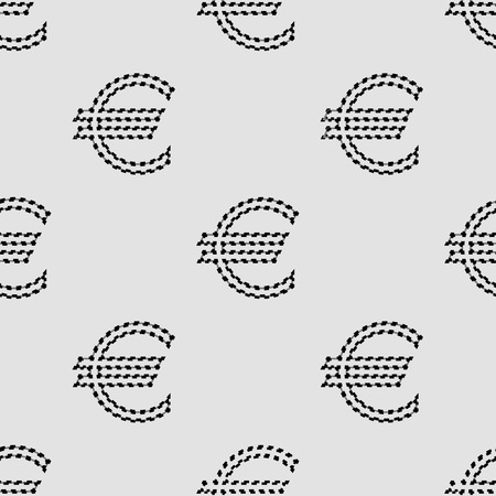 Vector illustration of euro sign seamless pattern background.のイラスト素材