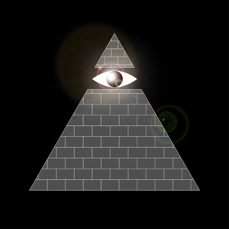 Illustration of all-seeing eye symbolのイラスト素材
