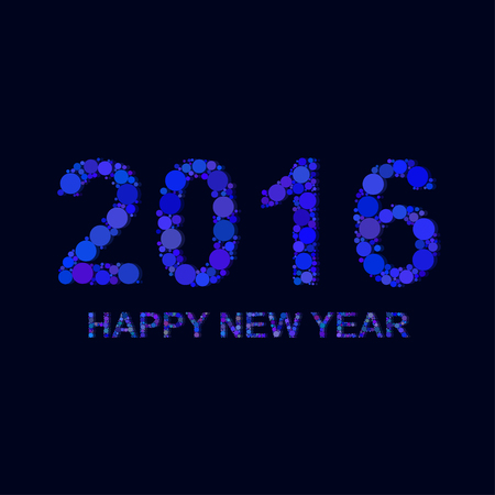 Vector new year postcard. Happy new year background.のイラスト素材