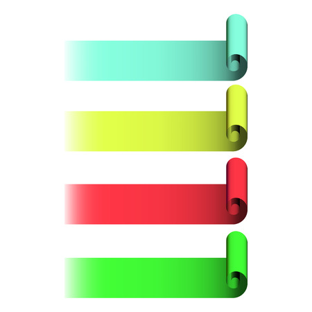 Vector set of swirling stickers.のイラスト素材