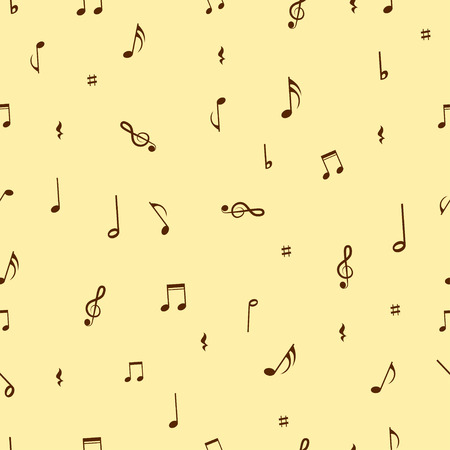 Musical notes seamless pattern background.のイラスト素材