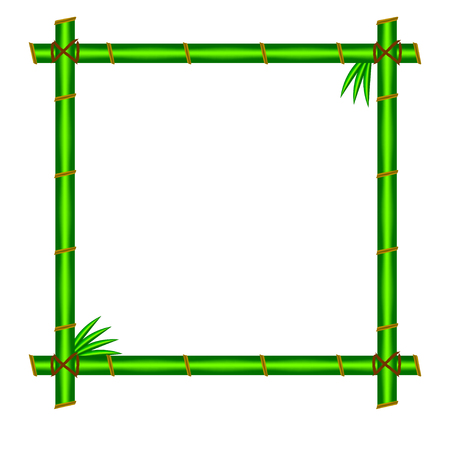 Green bamboo frame.のイラスト素材
