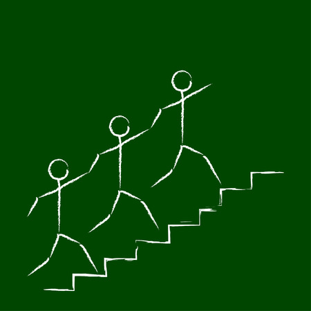 Teamwork abstract figuresのイラスト素材