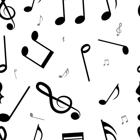 musical notes seamless pattern background.のイラスト素材
