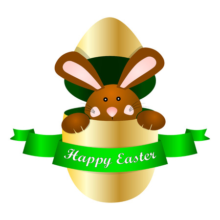 Easter egg like a rabbit-hole. Vector Easter egg. Easter bunny. Vector illustration.のイラスト素材