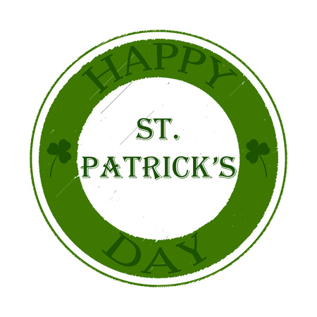 Old St.Patrick's Day stamp. Vector illustration.のイラスト素材