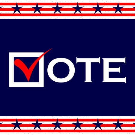 US 2016 Presidential Election background. Voting poster. US presidential voting. Vector background.のイラスト素材