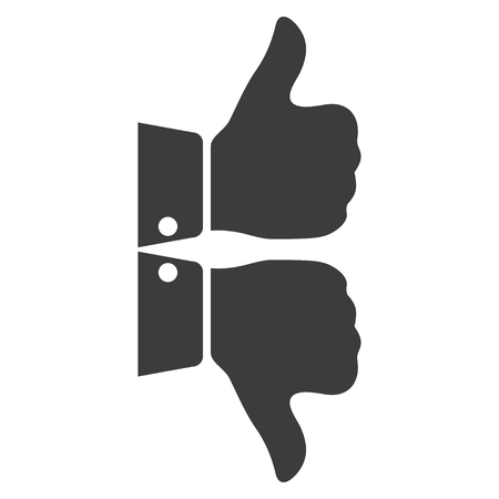 Two grey fingers icon.のイラスト素材