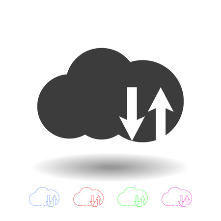 Cloud technology upload and download icon.のイラスト素材