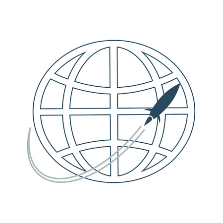 First flight to spaceのイラスト素材