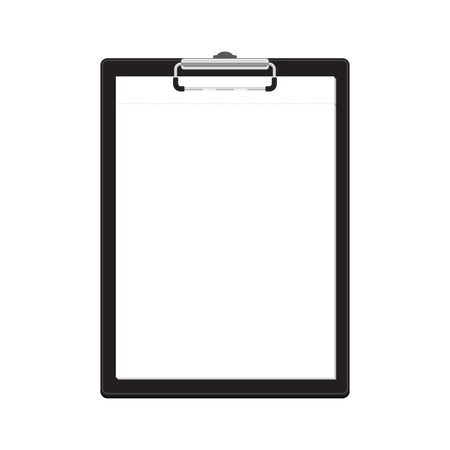 Vector clipboard with empty page. Isolated on white.のイラスト素材