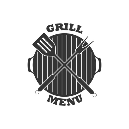 Vector grill menu icon. Isolated on white background.のイラスト素材