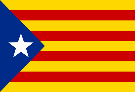 Vector Catalonia or Catalunya national flag.のイラスト素材