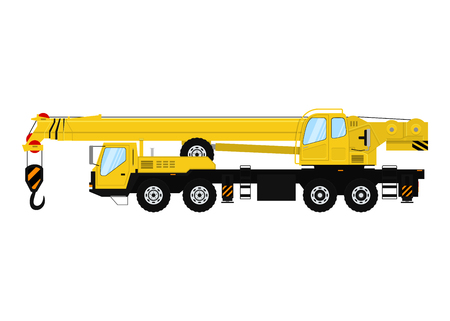 Heavy Truck Crane illustration.のイラスト素材