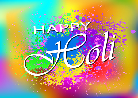 Happy Holi vector background for your festive design. Happy Holi template. EPS 10.のイラスト素材