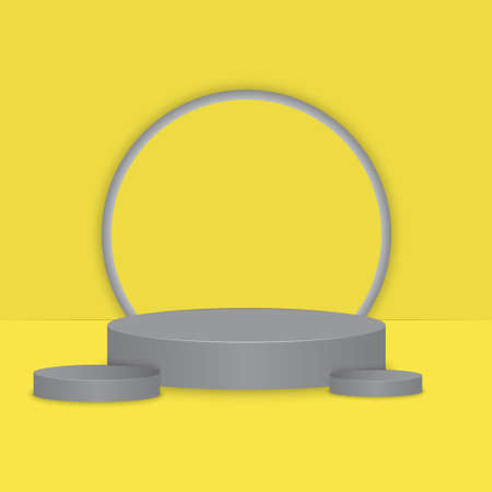 Abstract background with podium for product display or awards. 3d platform. Empty podium scene. Vector.のイラスト素材