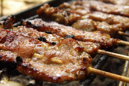 Grilled pork Thai seasoning - Thai street foodの写真素材